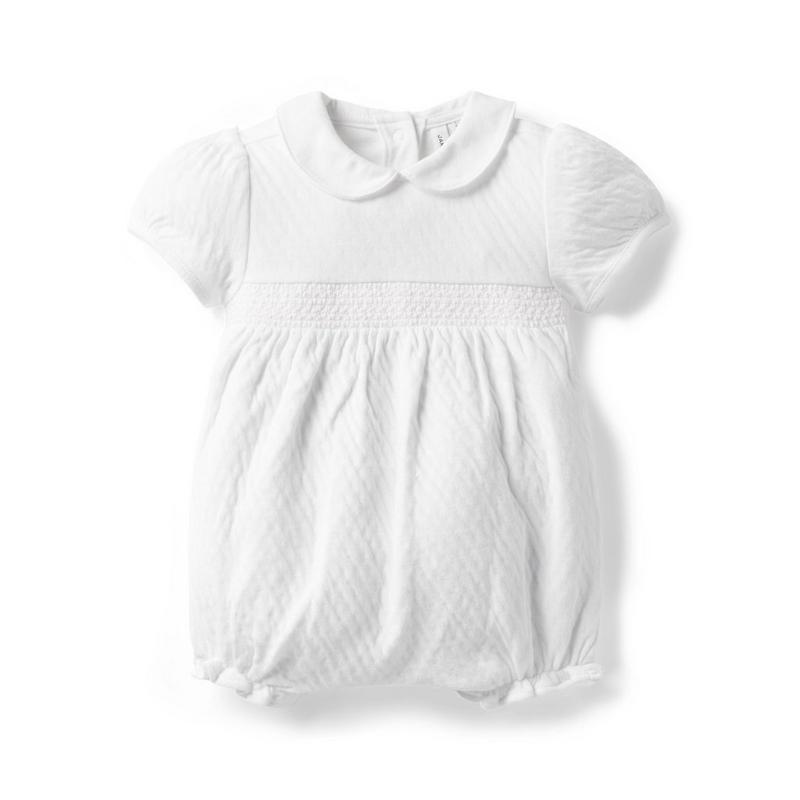 The Charlotte Pointelle Smocked Baby Romper - Janie And Jack